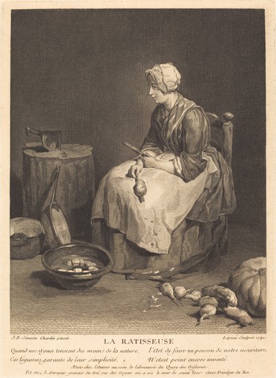 The Raker by Bernard Lépicié after Jean Siméon Chardin