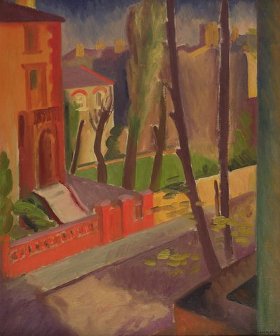 Tree-Lined Street by Bernard Meninsky