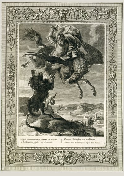 Bellerophon fights the Chimera by Bernard Picart
