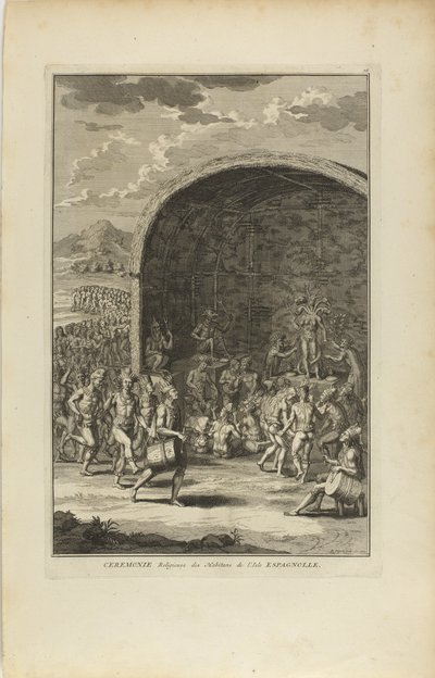 Religious Ceremony of the Inhabitants of the Spanish Island by Bernard Picart