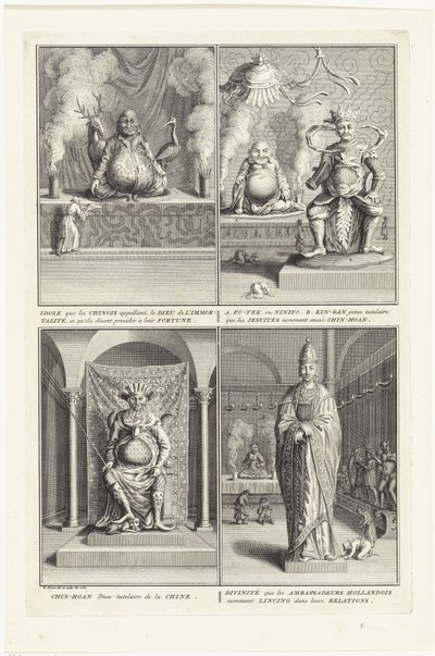 Four Chinese Gods by Bernard Picart