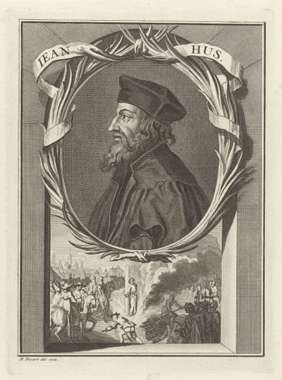 Portrait of John Hus, 1712 by Bernard Picart