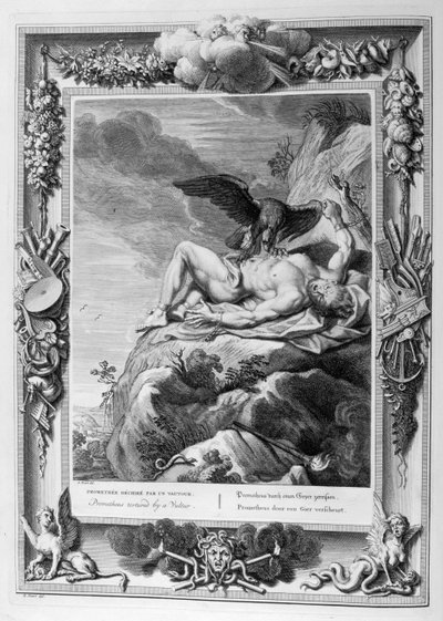 Prometheus Devoured by the Eagle (engraving) by Bernard Picart