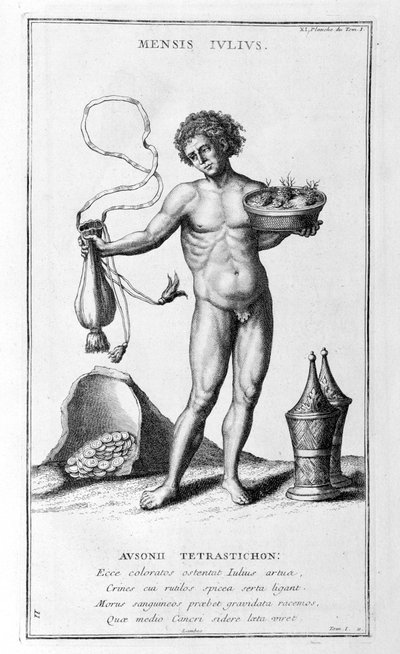 A representation of July by Bernard de Montfaucon