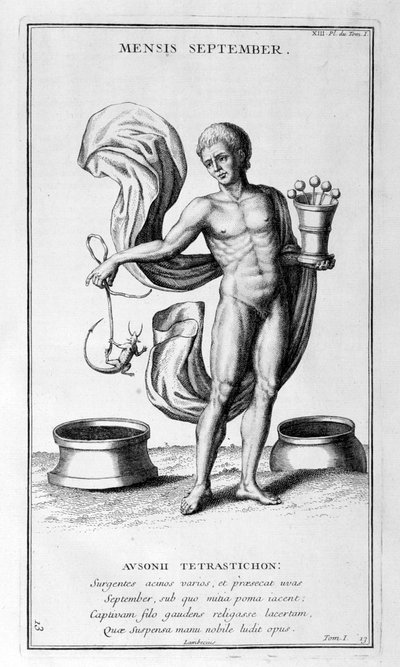 A Representation of September by Bernard de Montfaucon