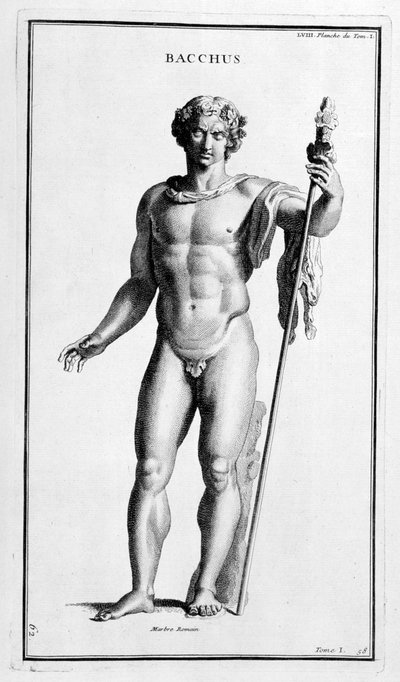 Bacchus, after a Roman statue by Bernard de Montfaucon