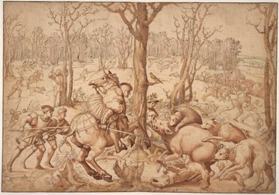 The Wild Boar Hunt by Bernard van Orley