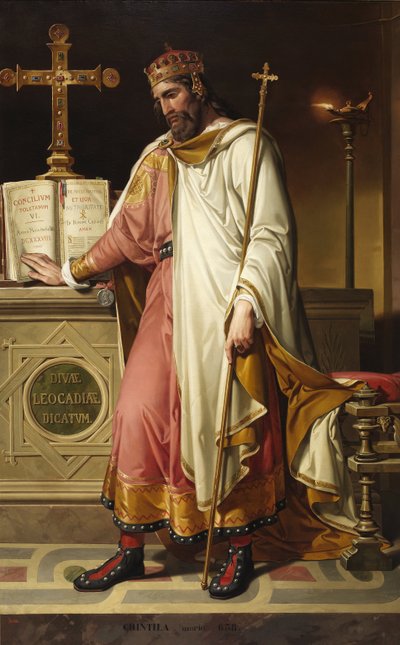 Portrait of Visigothic King Chintila by Bernardino Montañés Pérez