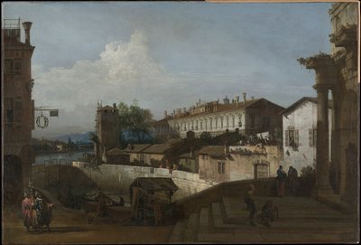 The Lock at Dolo by Bernardo Bellotto
