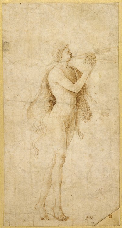 A Satyr Playing an Aulos by Bernardo Parentino