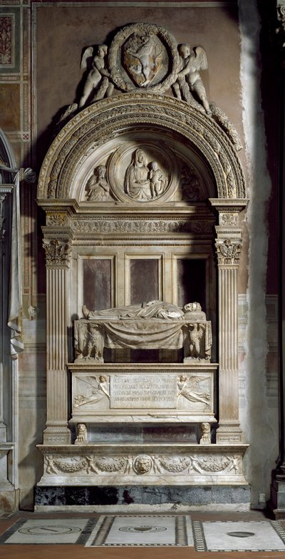 Funeral Monument of Leonardo Bruni by Bernardo Rossellino