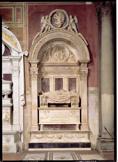 Tomb of Leonardo Bruni (1369-144) 1446-50 by Bernardo Rossellino