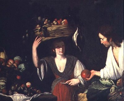 Fruitseller by Bernardo Strozzi