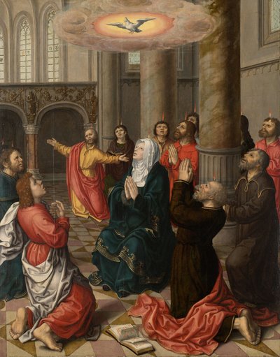 Pentecost by Bernart van (follower of) Orley