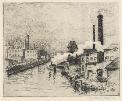 Factories on the Chicago River by Bertha Evelyn Jaques