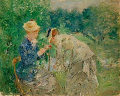 In the Bois de Boulogne by Berthe Morisot