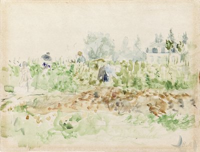 Dans les vignes by Berthe Morisot