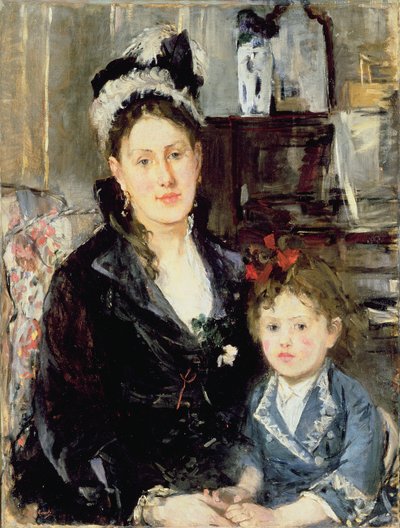 Mme Boursier and Her Daughter by Berthe Morisot