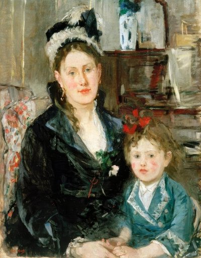 Mme. Boursier and Her Daughter by Berthe Morisot