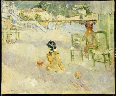 The Beach at Nice by Berthe Morisot
