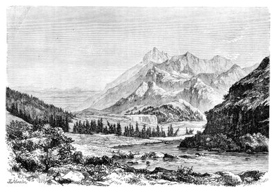 Munku-Sardyk, the Sayan Mountains, Siberia, Russia, 1895 by Auguste Bertrand