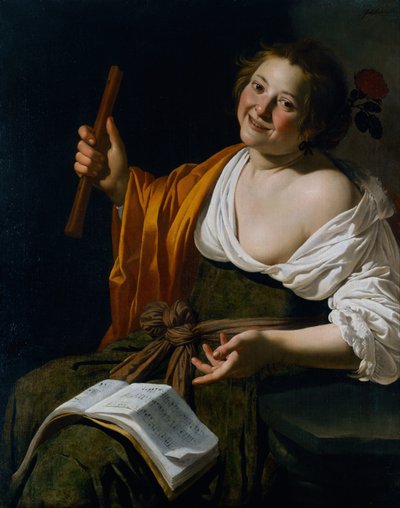 Girl with a Flute by Bijlert