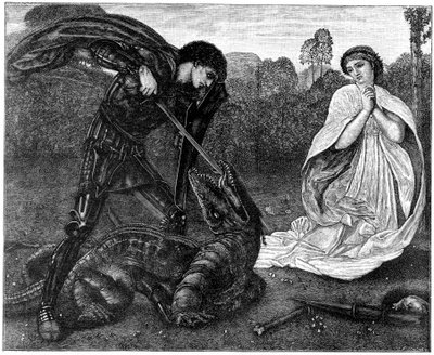 St George and the Dragon by Birket Foster