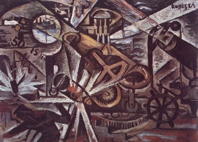 Heavy Artillery in Action by Bohumil Kubišta