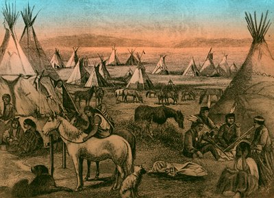 Navajo Indian Encampment by Bohuslav Kroupa