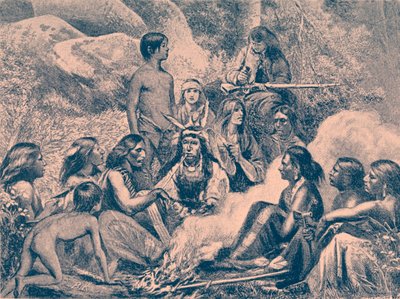 Navajo Indian encampment by Bohuslav Kroupa