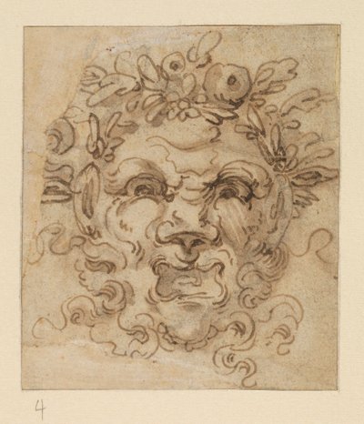 Grotesque Mask by Bolognese School