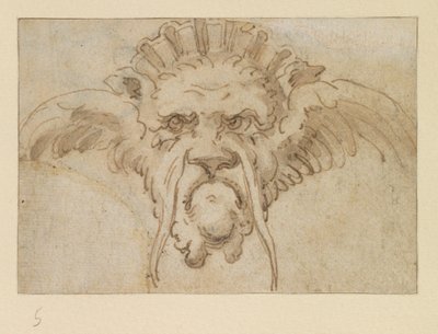 Grotesque Mask by Bolognese School