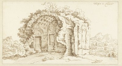 Ruins of a Temple in Cumae by Bonaventura van Overbeek