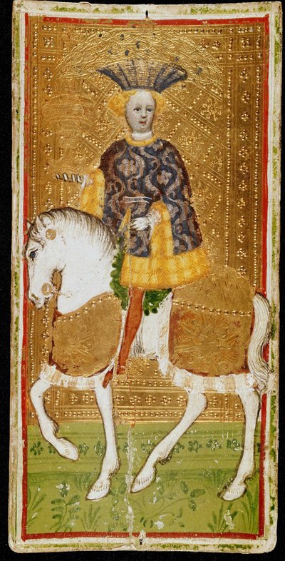 Knight of Cups. Tarot card by Bonifacio Bembo