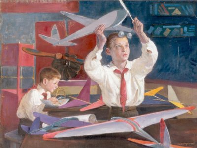 Young Aerodynamic Pioneers by Boris Jeremejewitsch Wladimirski
