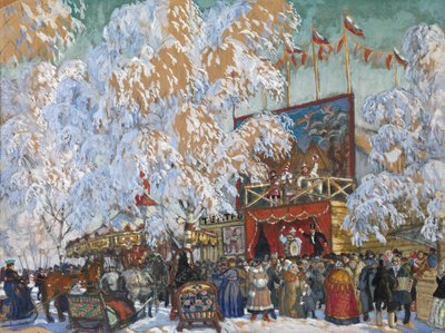 Show-Booths by Boris Mikhailovich Kustodiev