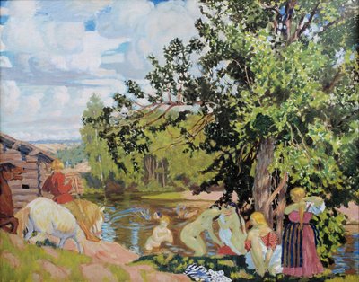 The Bath, 1910 by Boris Mikhailovich Kustodiev