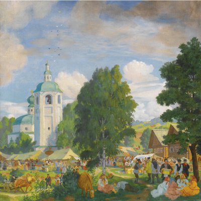 The Village Fair by Boris Mikhailovich Kustodiev