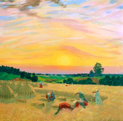 The Harvest by Boris Mikhailovich Kustodiev