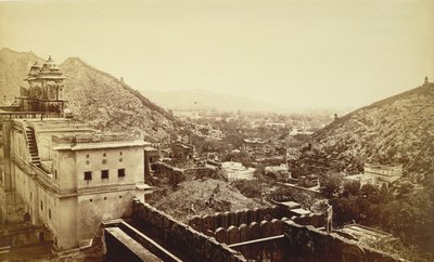 General view of Umbher, Jeypoor (Jaipur) by Bourne & Shepherd