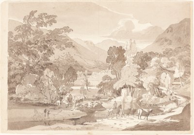 A Mountainous Landscape by British 19th Century