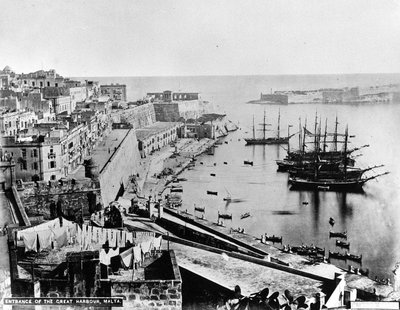 Entrance to the Great Harbour, Malta by British Photographer