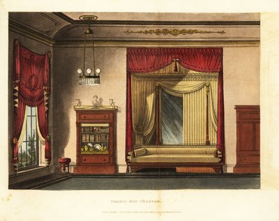 Design for a French bed chamber by British School