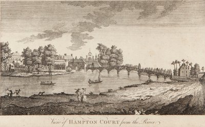 View of Hampton Court from the River by British School