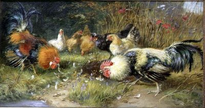Poultry in a Landscape by Bruno Andreas Liljefors