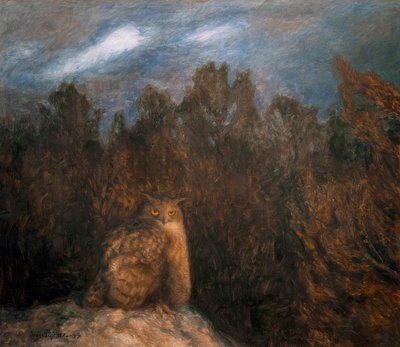 The Owl Deep in the Forest by Bruno Andreas Liljefors