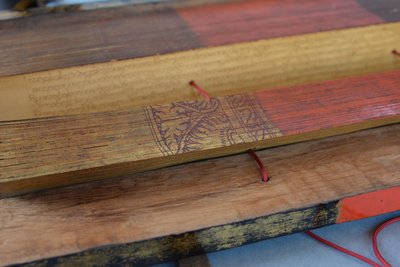Burmese Palm Leaf Manuscript (wood and parchment) by Burmese School
