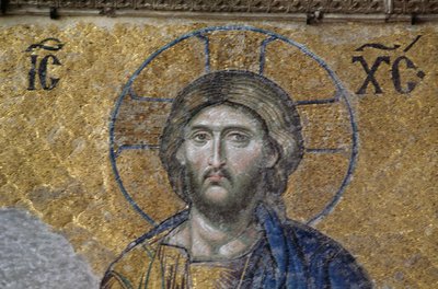 Deesis Christ in Hagia Sophia (mosaic) by Byzantine