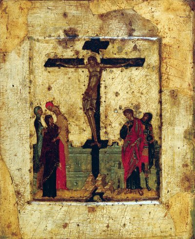 The Crucifixion, end of 14th century by Byzantine icon.