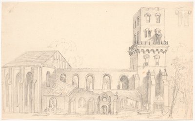 Ruins of Nicolai Church, Copenhagen by C.A. Lorentzen